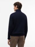 Blue Jumper Din Bumbac Si Casmir Roll Neck  Barbati