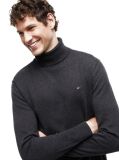 Gri Jumper Din Bumbac Si Casmir Roll Neck  Barbati