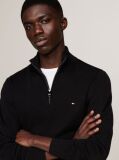 Black Zip-Neck Jumper  Men