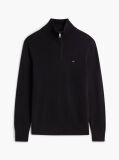 Black Zip-Neck Jumper  Men