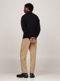 Negru Cardigan Din Bumbac Si Casmir Zip-Thru  Barbati