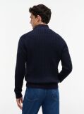 Blue Jumper Cu Fermoar Din Tricot  Barbati