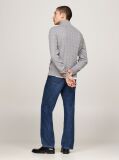 Grey Cable Knit Half-Zip Jumper  Men