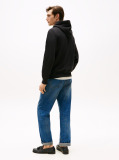 Negru Hanorac Fleece Cu Guga Cu Snur  Barbati
