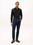 Negru Camasa Flex Slim Fit Din Poplin   Barbati