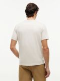 Beige Flag Embroidery T-Shirt  Men