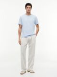 Blue Tricou Cu Broderie Steag  Barbati