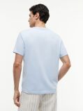 Blue Tricou Cu Broderie Steag  Barbati
