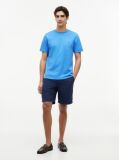 Blue Tricou Cu Broderie Steag  Barbati