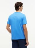 Blue Tricou Cu Broderie Steag  Barbati