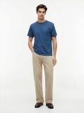Blue Tricou Cu Broderie Steag  Barbati