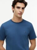 Blue Tricou Cu Broderie Steag  Barbati