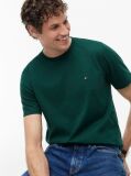 Verde Tricou Cu Broderie Steag  Barbati