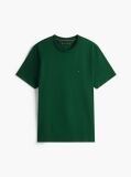 Verde Tricou Cu Broderie Steag  Barbati