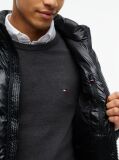 Negru Geaca Puffer Stralucitoare Cu Umplutura De Pene Hidrofuga  Barbati