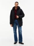 Black Water Repellent Down Hooded Rockie Parka  Men