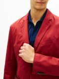 Red Smart Casual Washed Regular Fit Blazer  Men