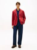 Red Smart Casual Washed Regular Fit Blazer  Men