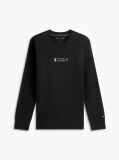 Negru T-Shirt Din Jerseu Cu Maneci Lungi Si Logo  Barbati