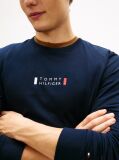 Blue T-Shirt Din Jerseu Cu Maneci Lungi Si Logo  Barbati
