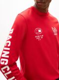 Rosu T-Shirt Din Jerseu Cu Maneci Lungi Si Imprimeu  Barbati