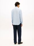 Blue Regular Fit Washed Pure Linen Shirt  Men