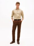 Beige Regular Fit Washed Pure Linen Shirt  Men