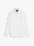 White Regular Fit Washed Pure Linen Shirt  Men