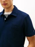 Blue Polo Cu Croiala Regular Si Logo  Barbati