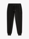Negru Pantaloni Joggers Cu Logo Brodat  Barbati