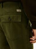 Blue Pantaloni Utility Din Satin Uzati  Barbati