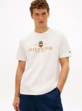 White Performance Logo Embroidery T-Shirt  Men