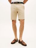 Bej Denton Pantaloni Scurti Twill Cu Croiala Slim Si Curea 9.5"  Barbati
