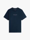 Blue Tricou Cu Guler Rotund Si Logo Jersey  Barbati