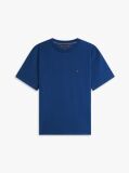 Blue Tricou Relaxat Din Jersey Cu Steag Brodat  Barbati