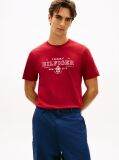 Rosu Tricou Cu Guler Rotund Heritage Graphic  Barbati