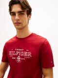 Rosu Tricou Cu Guler Rotund Heritage Graphic  Barbati
