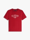 Rosu Tricou Cu Guler Rotund Heritage Graphic  Barbati