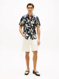 Multi Regular Fit Linen Blend Short Sleeve Shirt  Men
