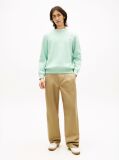 Green Logo Embroidery Terry Sweatshirt  Men