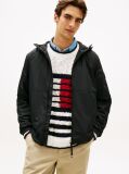 Black Hooded Zip-Thru Jacket  Men