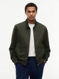 Green Logo Patch Zip-Thru Harrington Jacket  Men