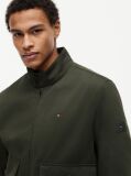 Green Logo Patch Zip-Thru Harrington Jacket  Men