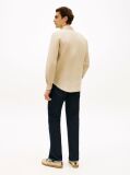 Bej Smart Casual Camasa Cu Croiala Slim Din In Pur  Barbati
