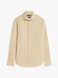 Bej Smart Casual Camasa Cu Croiala Slim Din In Pur  Barbati