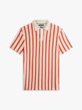 Multi Relaxed Fit Open Knit Polo Shirt  Men