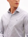 Black Slim Fit Gingham Check Poplin Shirt  Men
