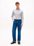 Black Slim Fit Gingham Check Poplin Shirt  Men