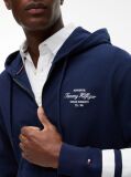 Blue Hanorac Cu Logo Nautic Si Fermoar  Barbati