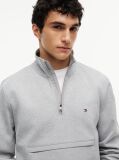 Gri Hanorac Fara Gluga Cu Intechno Tricotaj Si Fermoar Quarter-Zip  Barbati